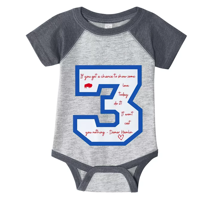 Pray For 3 Love For 3 Trending Tee Infant Baby Jersey Bodysuit