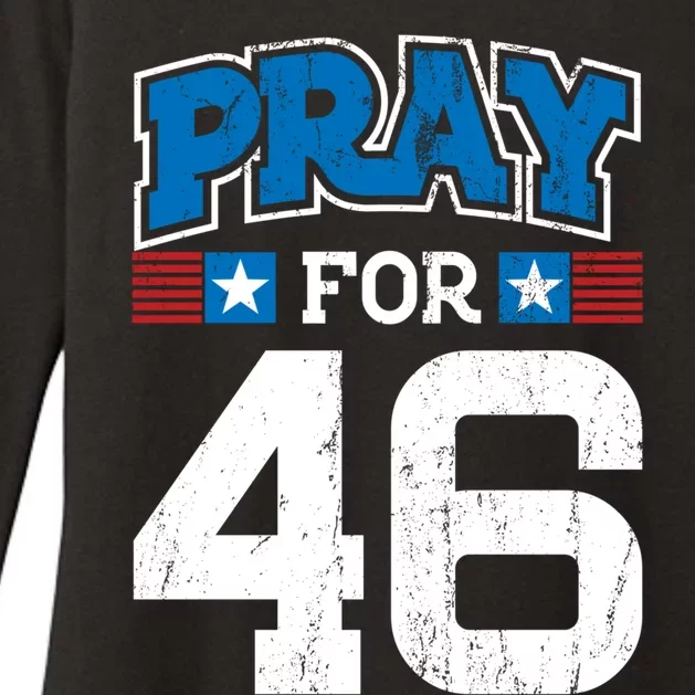 Pray For 46th President Trump Christian Conservative Gift Womens CVC Long Sleeve Shirt