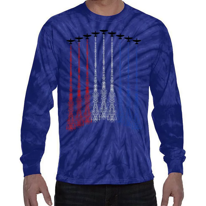 Patriotics For 4th Of Julys For USA Tie-Dye Long Sleeve Shirt