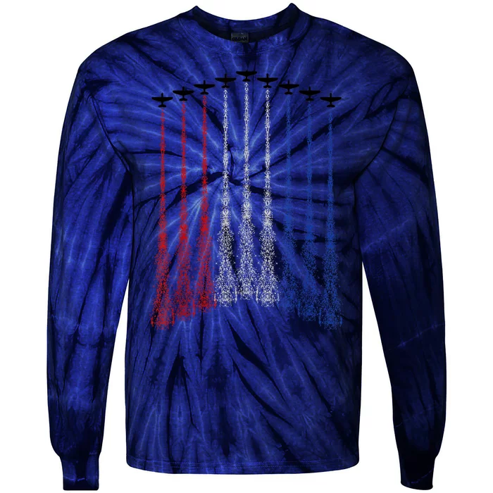 Patriotics For 4th Of Julys For USA Tie-Dye Long Sleeve Shirt