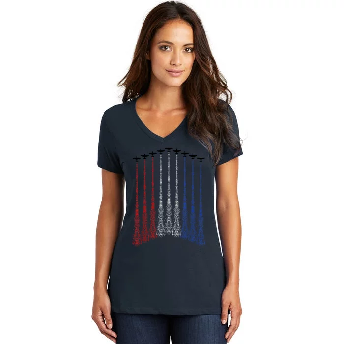 Patriotics For 4th Of Julys For USA Women's V-Neck T-Shirt