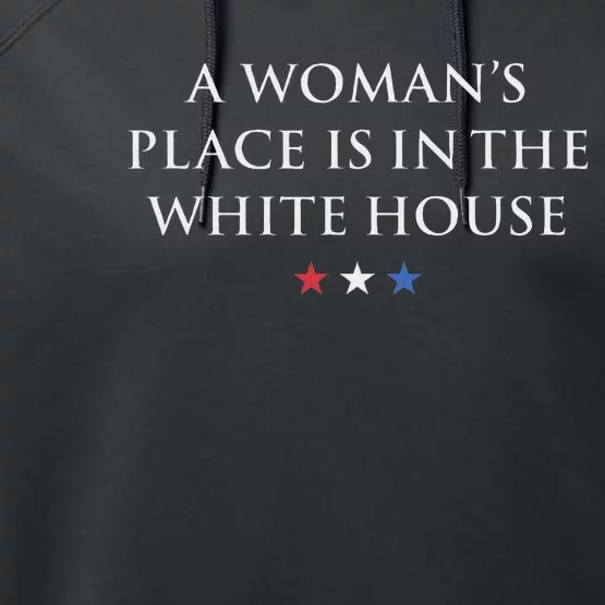 President Feminist A WomanS Place Is In The White House Performance Fleece Hoodie