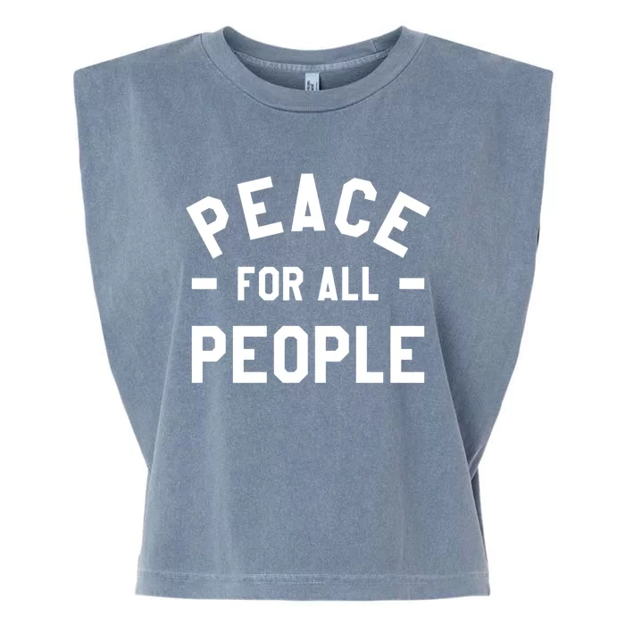 Peace For All People International World Peace Day Cute Gift Garment-Dyed Women's Muscle Tee