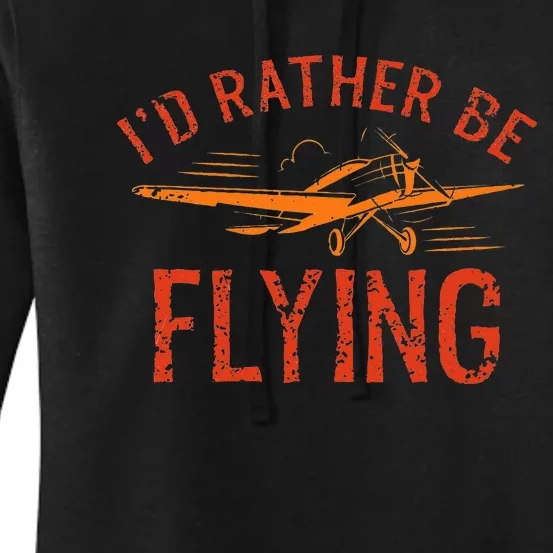 Pilot Flying Aviator Flight Airplane Lovers Aviation Women's Pullover Hoodie