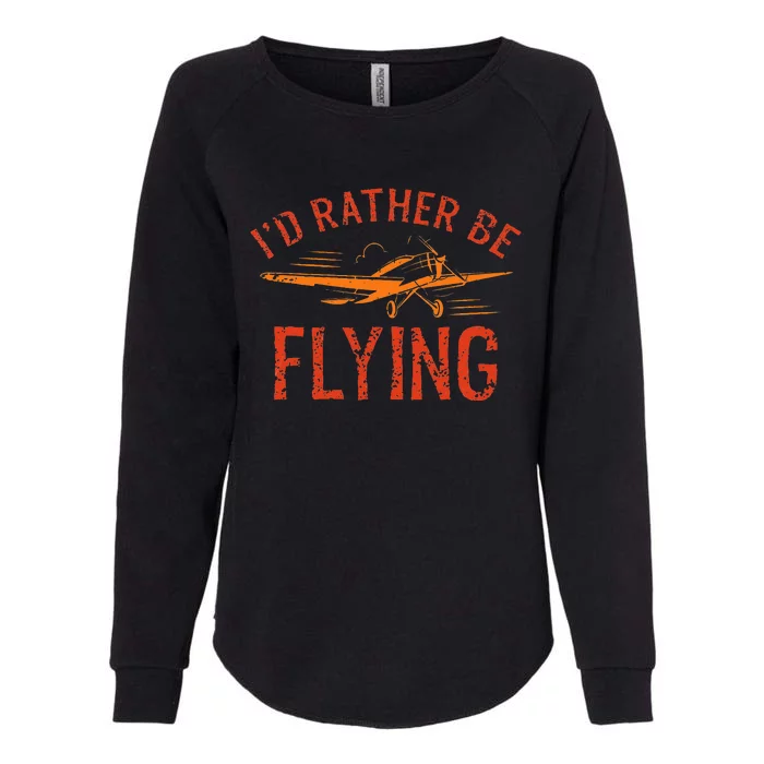 Pilot Flying Aviator Flight Airplane Lovers Aviation Womens California Wash Sweatshirt