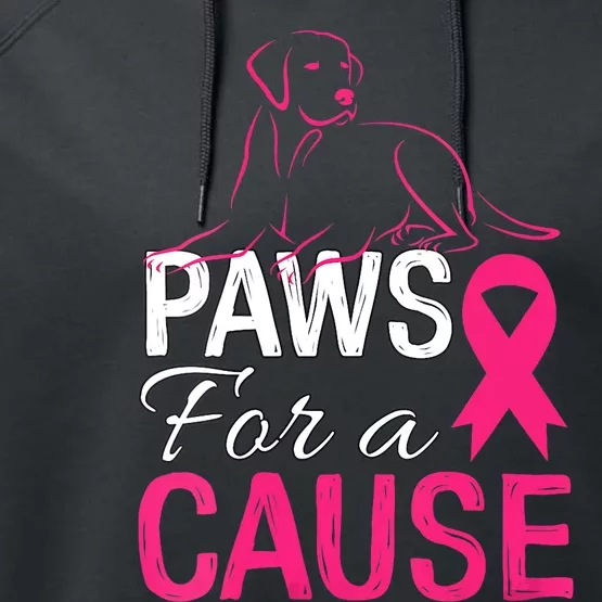 Paws For A Cause Breast Cancer Support Performance Fleece Hoodie