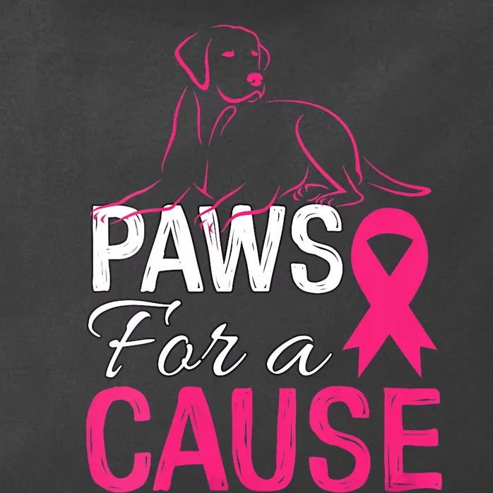 Paws For A Cause Breast Cancer Support Zip Tote Bag