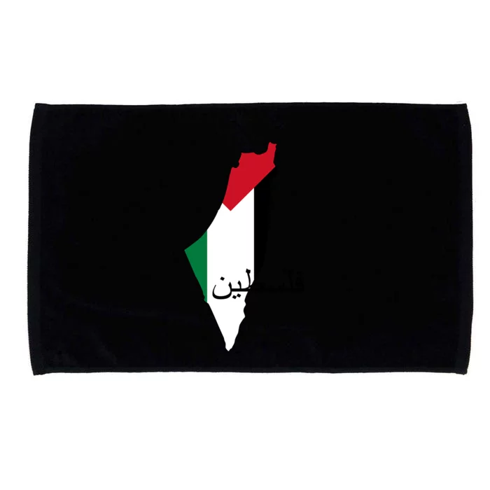 Palestine Flag And Map Great Gift Microfiber Hand Towel