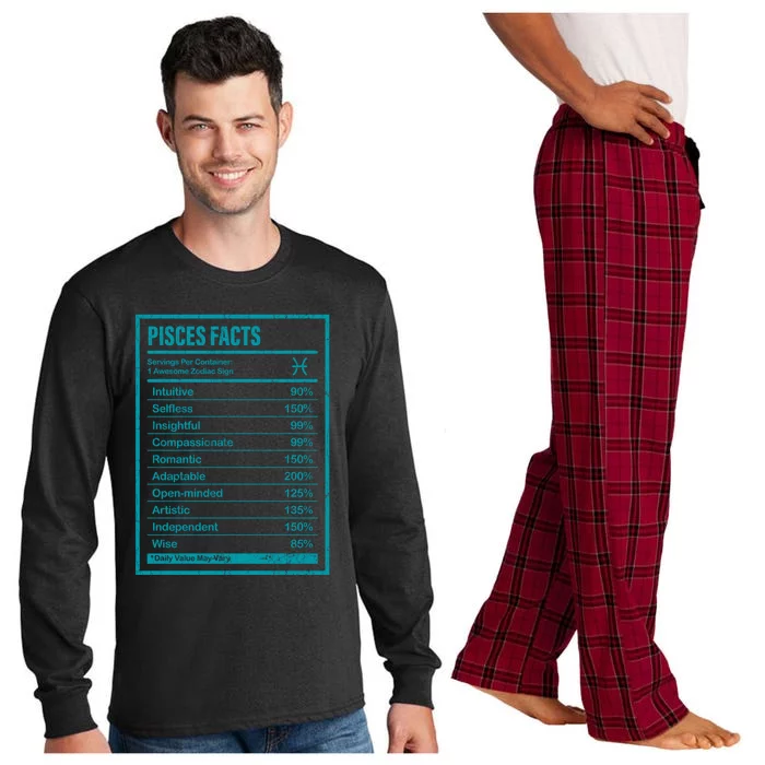 Pisces Facts And Funny Zodiac Gift Meaningful Gift Long Sleeve Pajama Set