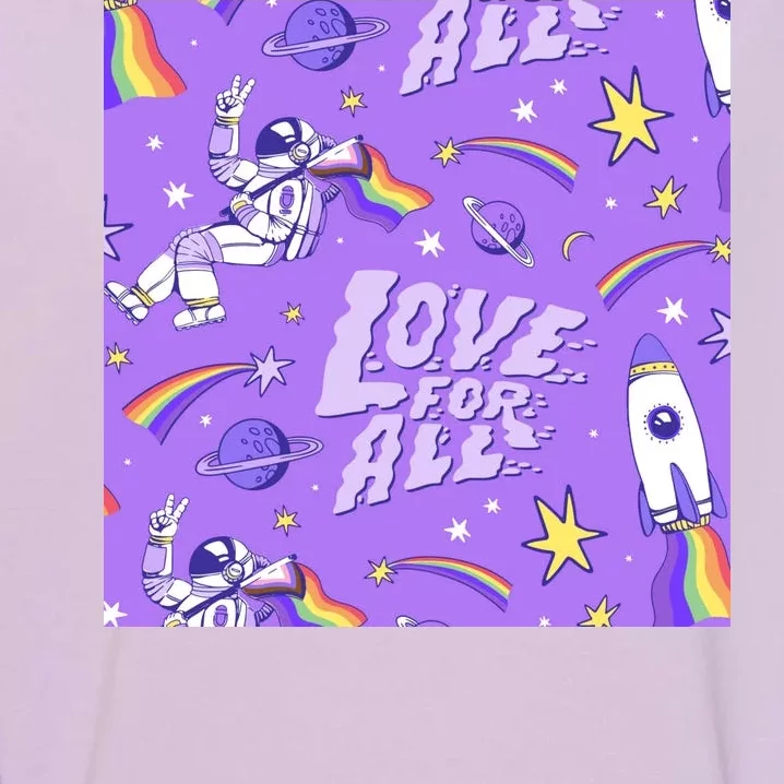 Pride Flag Astronaut Love For All Garment-Dyed Sweatshirt