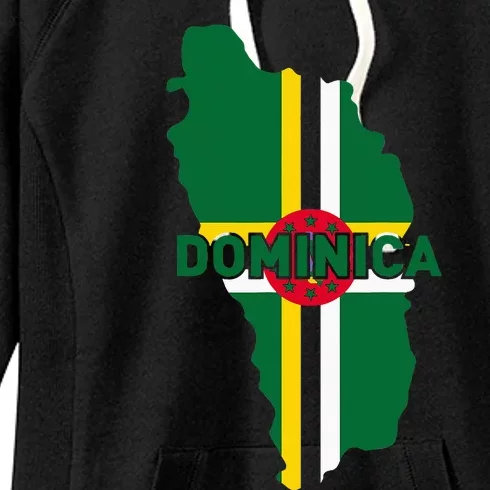 Proud Family And Patriotic Flag Of Country Dominica Women's Fleece Hoodie