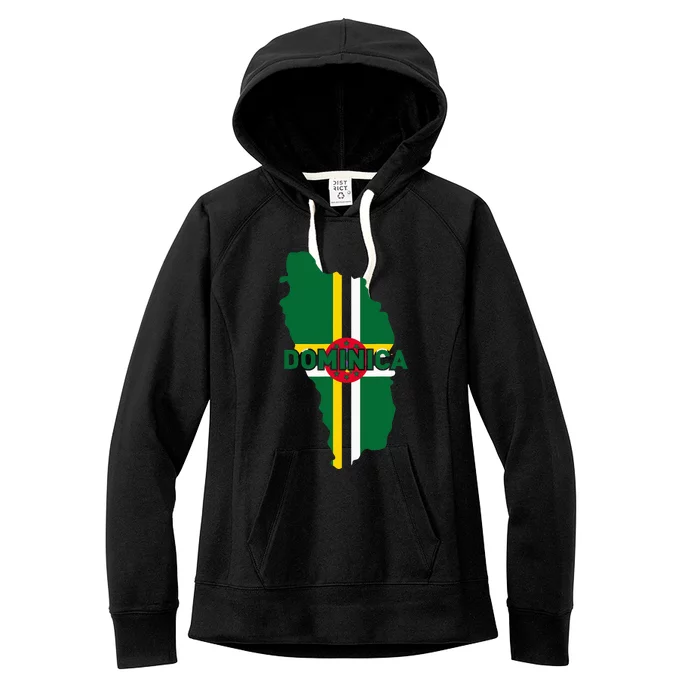 Proud Family And Patriotic Flag Of Country Dominica Women's Fleece Hoodie