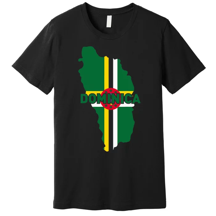 Proud Family And Patriotic Flag Of Country Dominica Premium T-Shirt