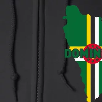 Proud Family And Patriotic Flag Of Country Dominica Full Zip Hoodie