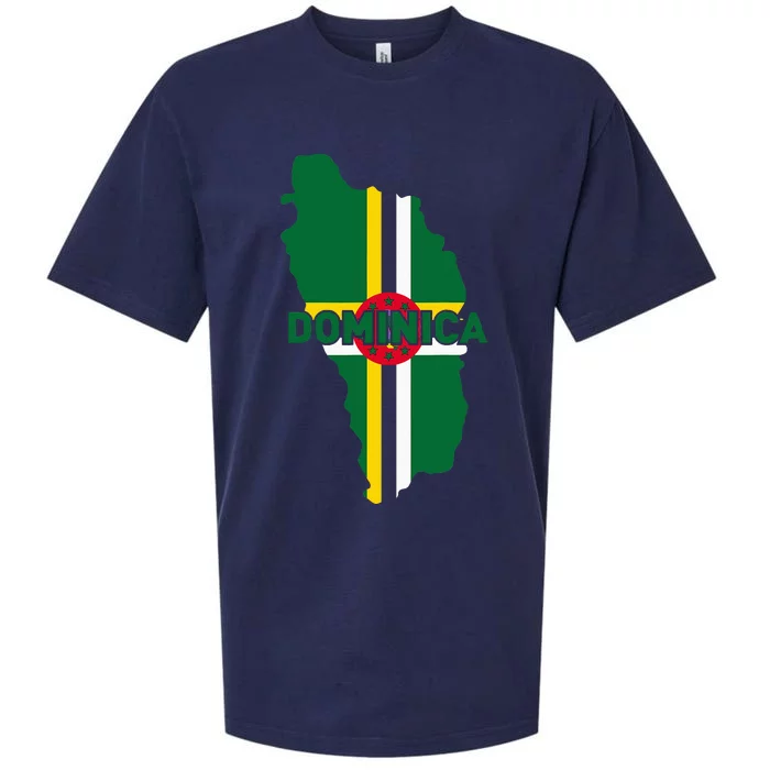 Proud Family And Patriotic Flag Of Country Dominica Sueded Cloud Jersey T-Shirt