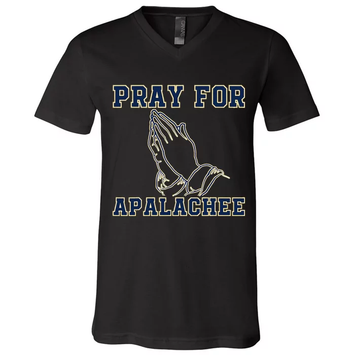 Pray For Apalachee Apalachee High School Strong Gift V-Neck T-Shirt