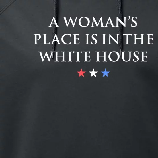 President Feminist A WomanS Place Is In The White House Performance Fleece Hoodie