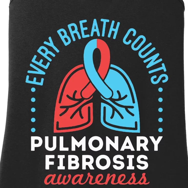 Pulmonary Fibrosis Awareness Every Breath Counts Ladies Essential Tank