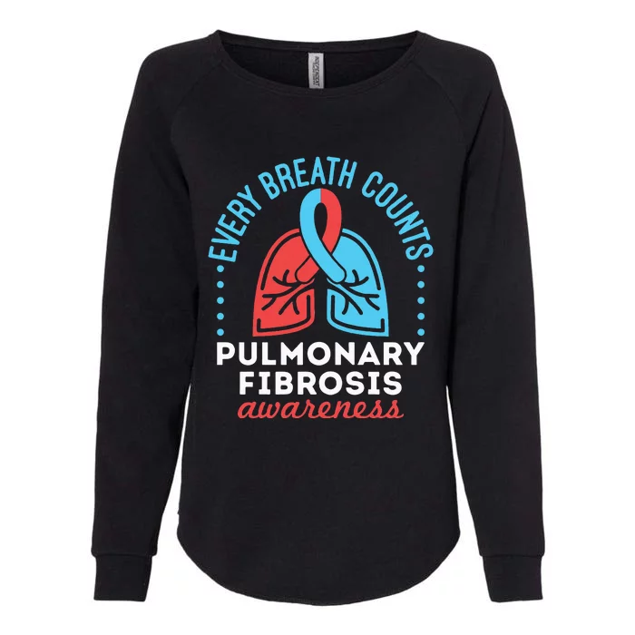 Pulmonary Fibrosis Awareness Every Breath Counts Womens California Wash Sweatshirt