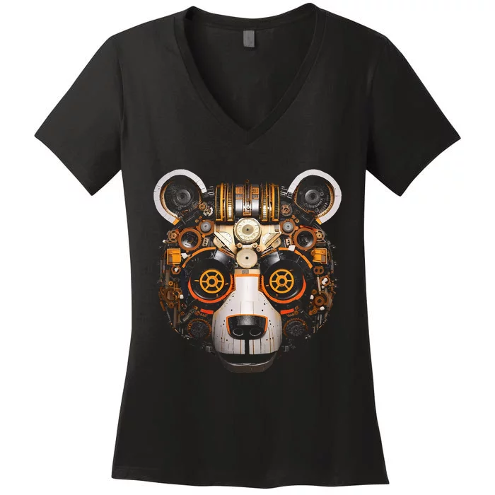 Panda Fantasy Art Animal Art Panda Women's V-Neck T-Shirt