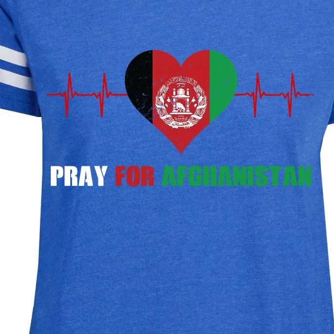 Pray For Afghanistan Enza Ladies Jersey Football T-Shirt