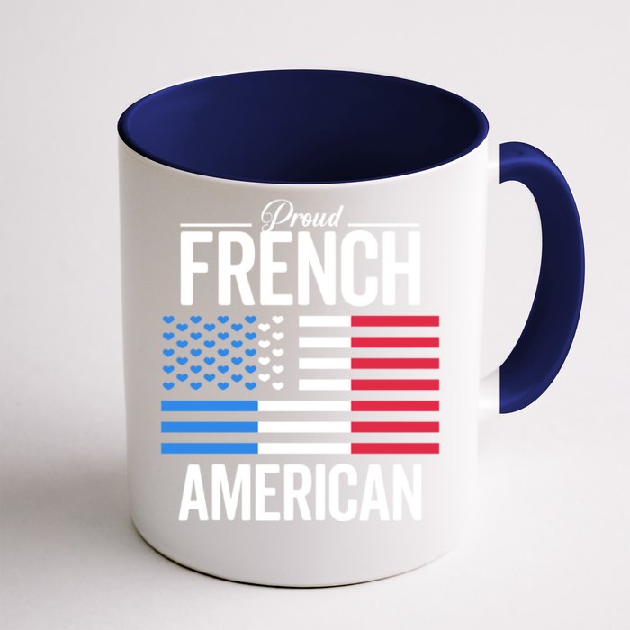 Proud French American France Usa Funny Front & Back Coffee Mug