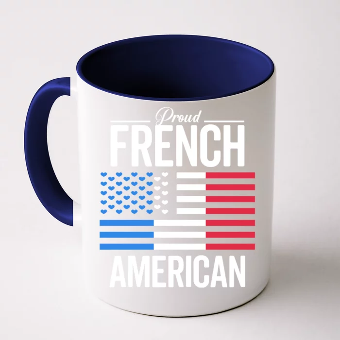 Proud French American France Usa Funny Front & Back Coffee Mug