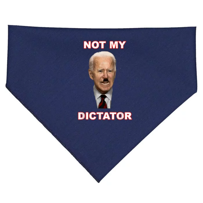 PedoHitler Not My dictator Funny Anti Joe Biden USA-Made Doggie Bandana