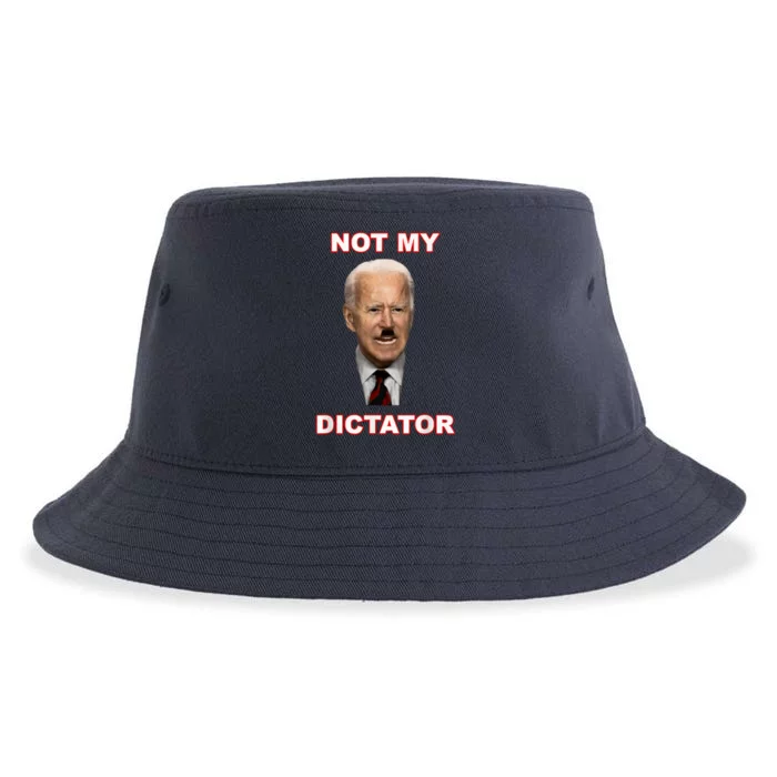 PedoHitler Not My dictator Funny Anti Joe Biden Sustainable Bucket Hat