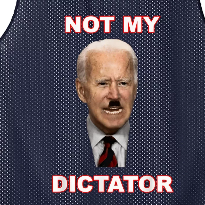 PedoHitler Not My dictator Funny Anti Joe Biden Mesh Reversible Basketball Jersey Tank