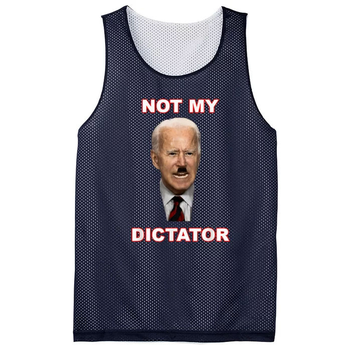 PedoHitler Not My dictator Funny Anti Joe Biden Mesh Reversible Basketball Jersey Tank