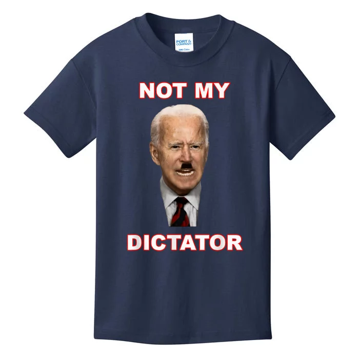 PedoHitler Not My dictator Funny Anti Joe Biden Kids T-Shirt