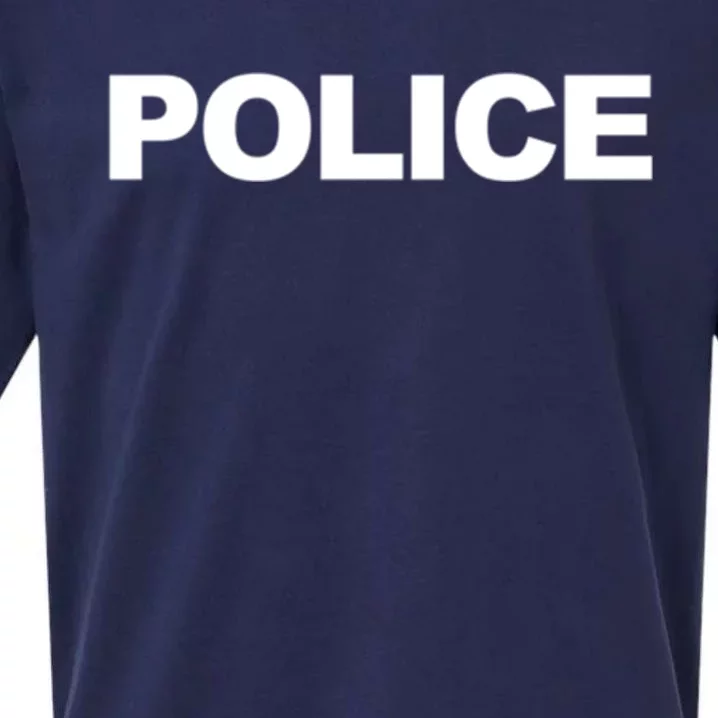 Police Front And Back Print Law Enforcet Police Gift Sueded Cloud Jersey T-Shirt