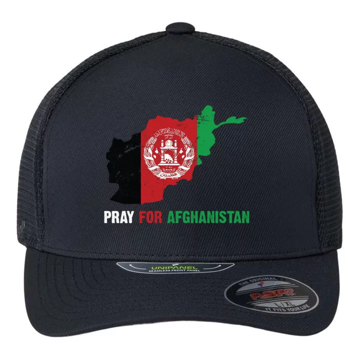 Pray For Afghanistan Flag Map Flexfit Unipanel Trucker Cap