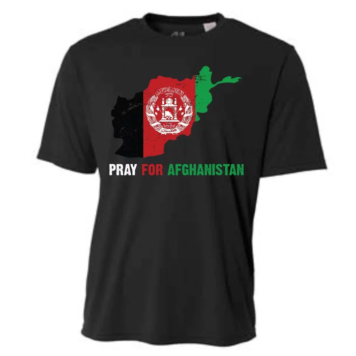 Pray For Afghanistan Flag Map Cooling Performance Crew T-Shirt