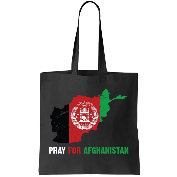 Pray For Afghanistan Flag Map Tote Bag