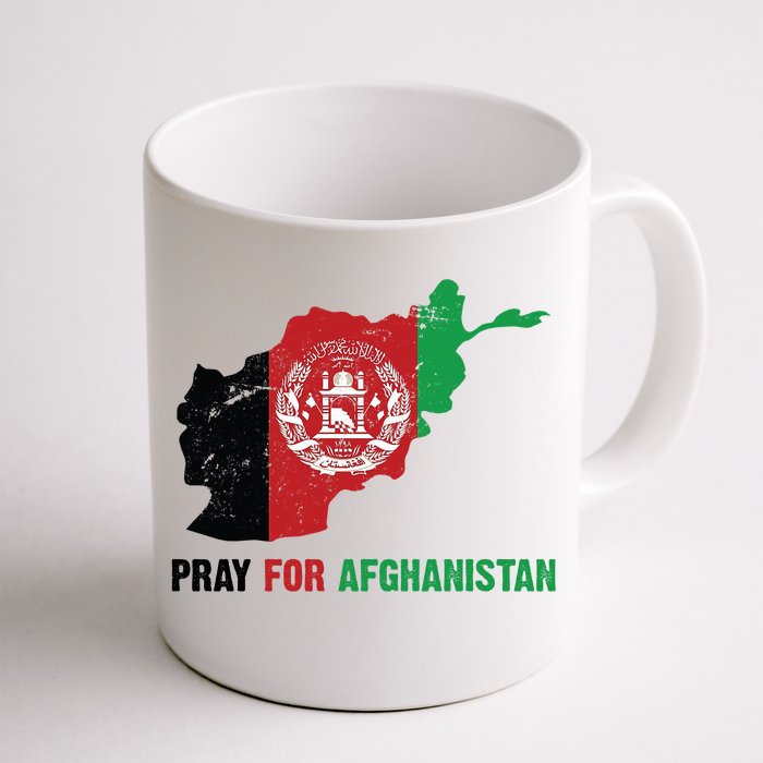 Pray For Afghanistan Flag Map Front & Back Coffee Mug