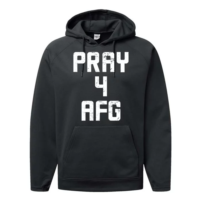 Pray For AFG Afghanistan Performance Fleece Hoodie