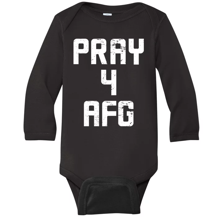 Pray For AFG Afghanistan Baby Long Sleeve Bodysuit