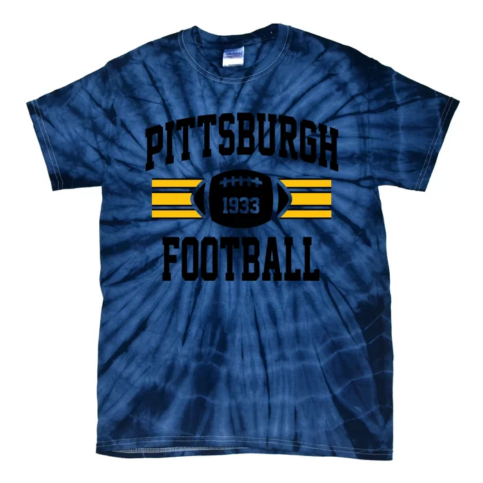 Pittsburgh Football Athletic Vintage Sports Team Fan Gift Tie-Dye T-Shirt