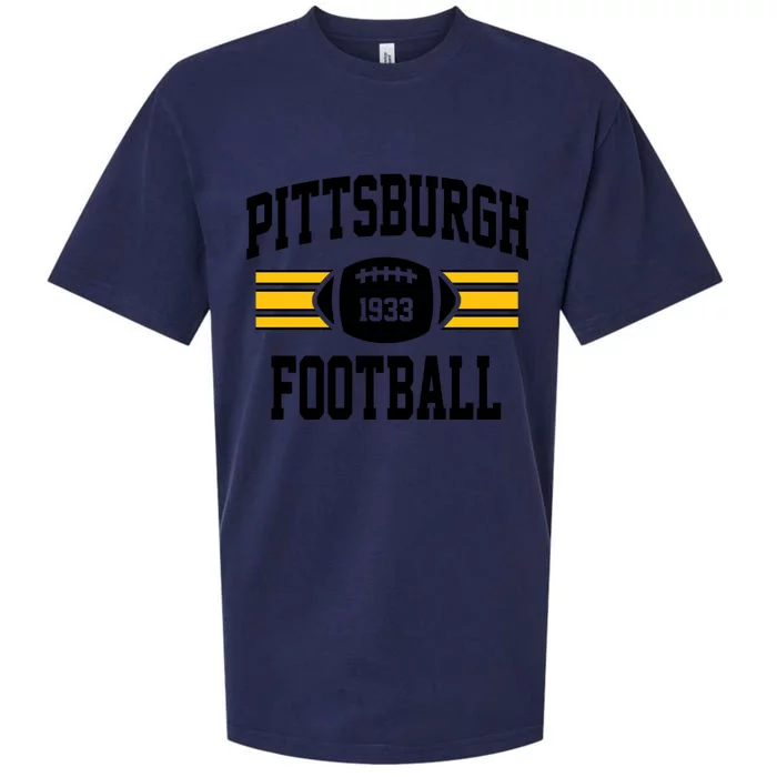 Pittsburgh Football Athletic Vintage Sports Team Fan Gift Sueded Cloud Jersey T-Shirt