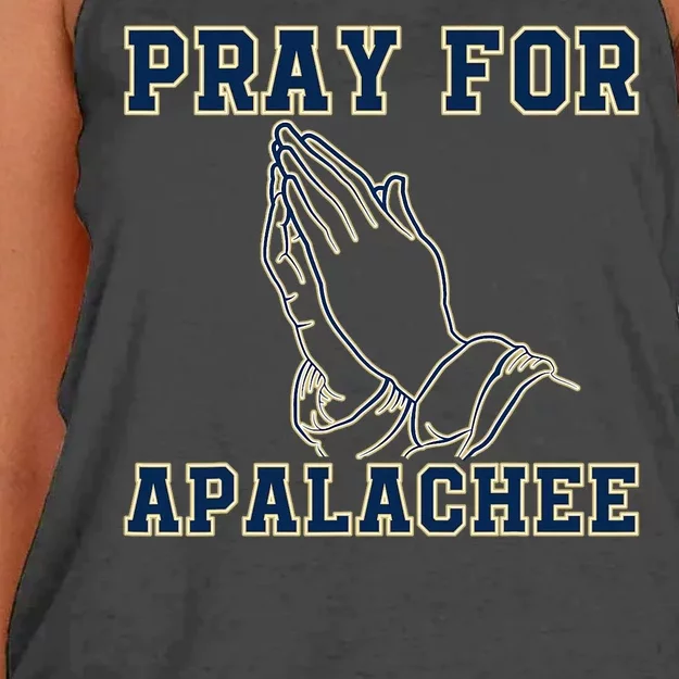 Pray For Apalachee Apalachee High School Strong Women's Knotted Racerback Tank