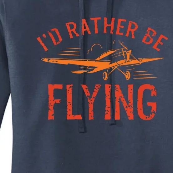 Pilot Flying Aviator Flight Airplane Lovers Aviation Women's Pullover Hoodie