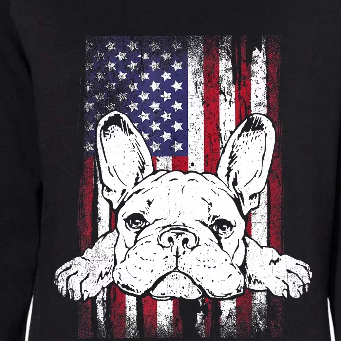 Patriotic French Bulldog American Flag Dog Womens California Wash Sweatshirt