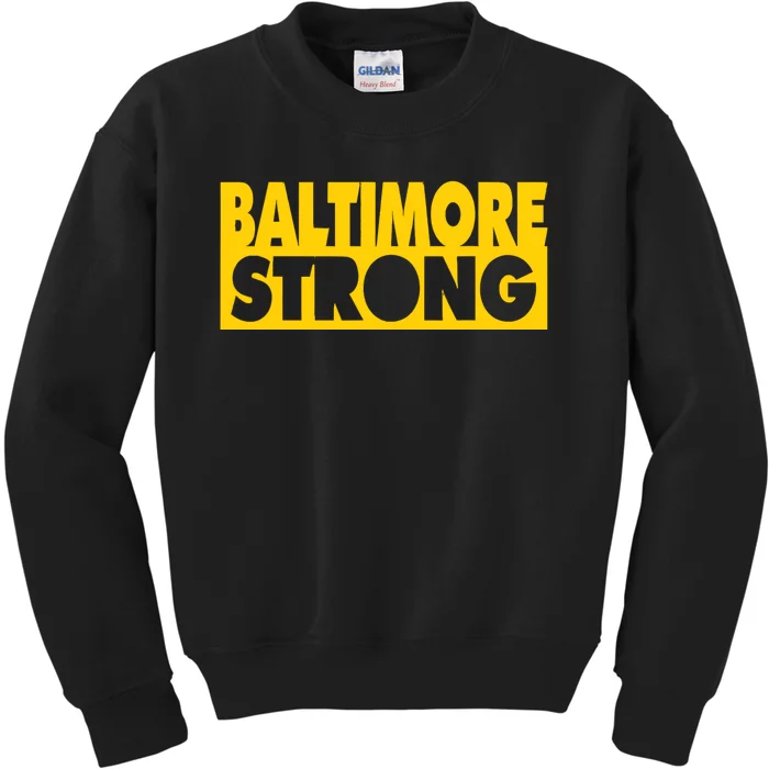 Pray For Baltimore Bridge Baltimore Strong Kids Sweatshirt