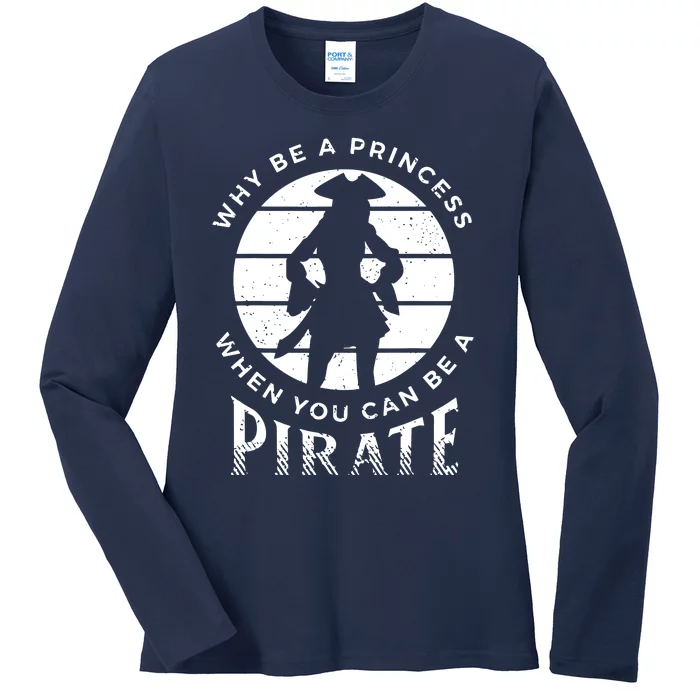 Pirate Freebooter Buccaneer Caribbean Adventure Ladies Long Sleeve Shirt