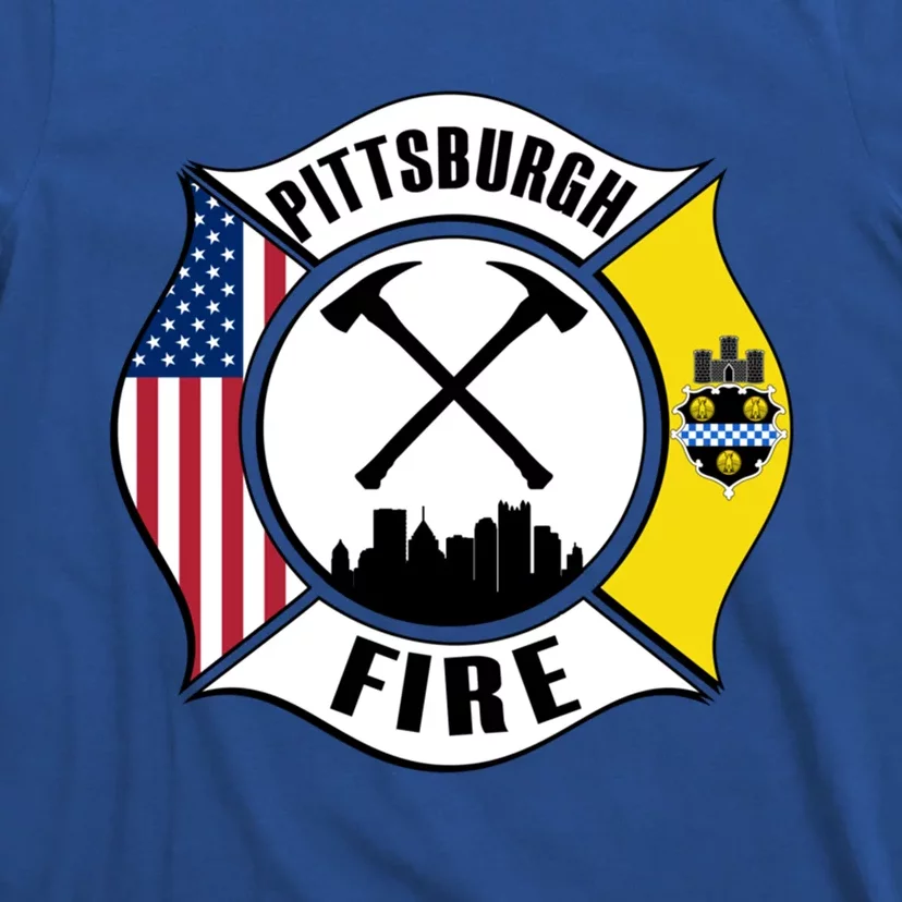 Pittsburgh Fire Bureau Pennsylvania Fire Rescue Red Line Gift T-Shirt