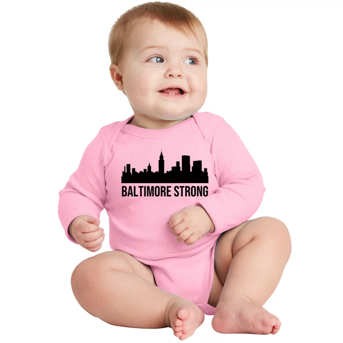 Pray For Baltimore Francis Scott Key Baltimore Baby Long Sleeve Bodysuit