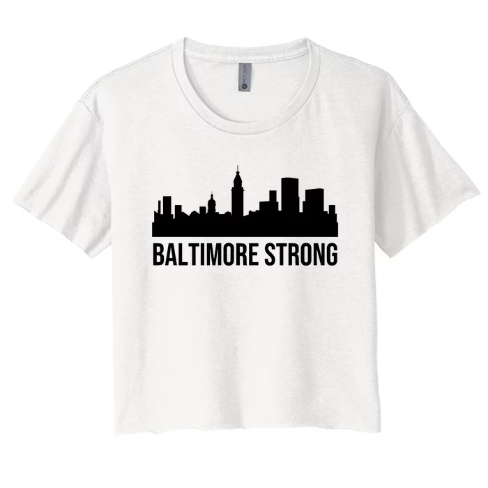 Pray For Baltimore Francis Scott Key Baltimore Women's Crop Top Tee