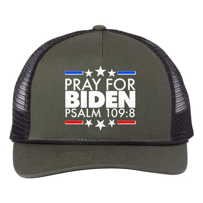 Pray For Biden Psalm 109:8 Retro Rope Trucker Hat Cap